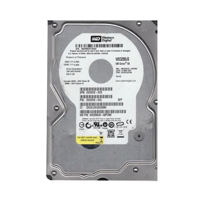 WD3200JS-60PDB0 - WD 320GB 7200RPM SATA 3Gb/s 3.5-in HDD