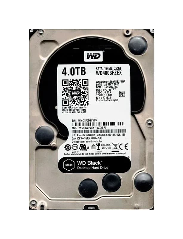 WD4003FZEX-00Z4SA0 - Western Digital 4TB 7200RPM SATA 6Gb/s 3.5-in HDD
