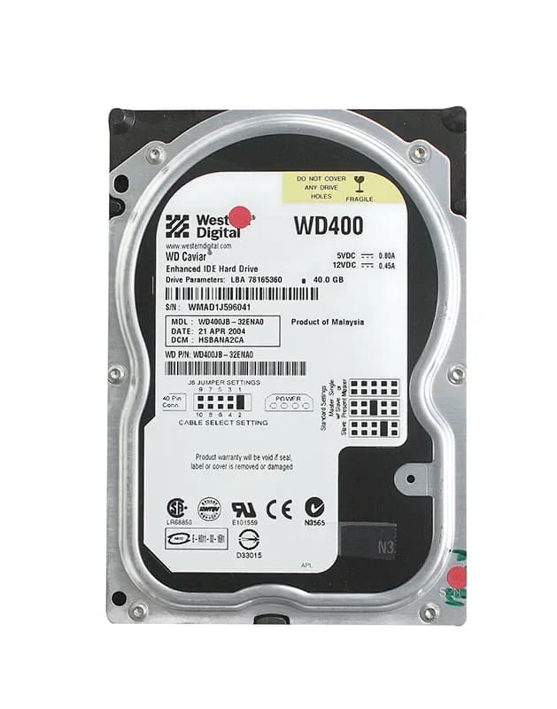 WD400JB-32ENA0 - WD Caviar SE 40GB 7200RPM EIDE 8MB Cache 3.5-in HDD