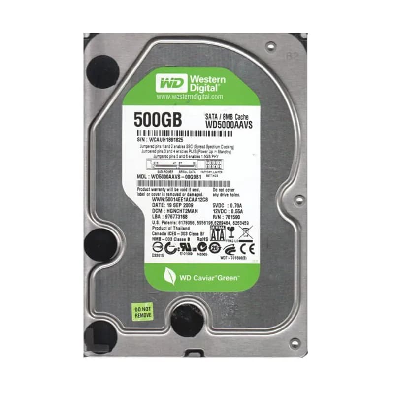 WD5000AAVS-00G9B1 - WD 500GB 7200RPM SATA 3Gb/s 3.5-in HDD