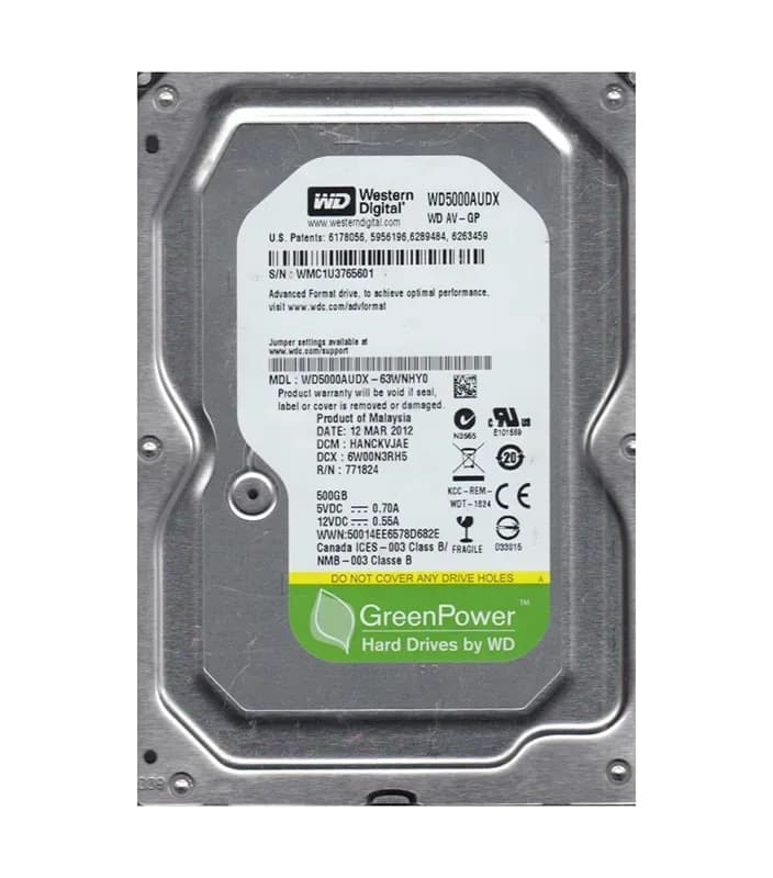 WD5000AUDX-63WNHY0 - WD 500GB 5400RPM SATA 6Gb/s 3.5-in HDD