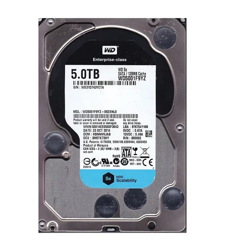 WD5001F9YZ - Western Digital 5TB 7200RPM SATA 6Gb/s 3.5-in Hard Drive