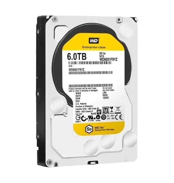 WD6001F9YZ - Western Digital 6TB 7200RPM SATA 6Gb/s 3.5-in Hard Drive