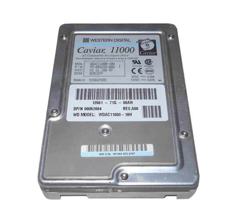 WDAC11000 - WD Caviar 1.05GB 5200RPM IDE/ATA 128KB Cache 3.5" HDD