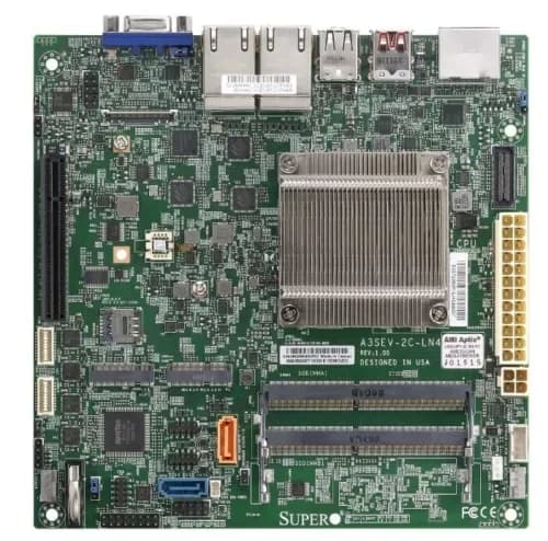 A3SEV-2C-LN4 - Supermicro Socket FCBGA-1493 System on Chip Chipset Mini-ITX System Board (Motherboard) Supports Atom x6211E DDR4 2x DIMM