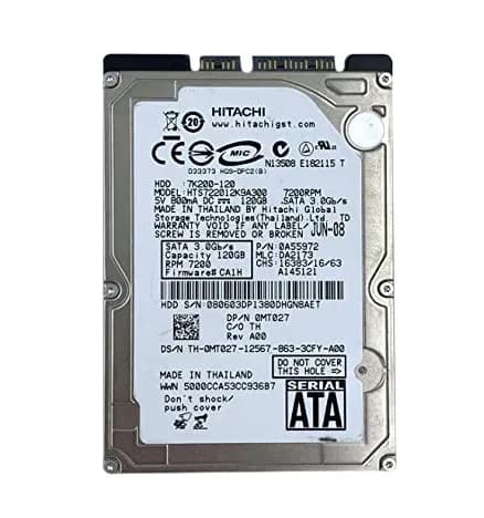 0A55972 - Hitachi 120GB 7200RPM SATA 3Gb/s 2.5-in Hard Drive