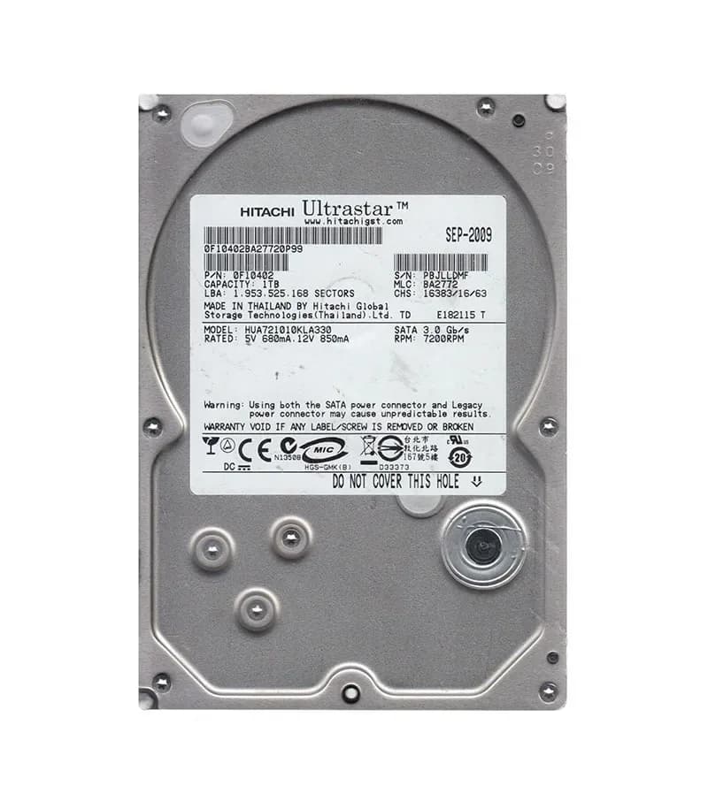 0F10402 - Hitachi 1TB 7200RPM SATA 3Gb/s 3.5-in Hard Drive
