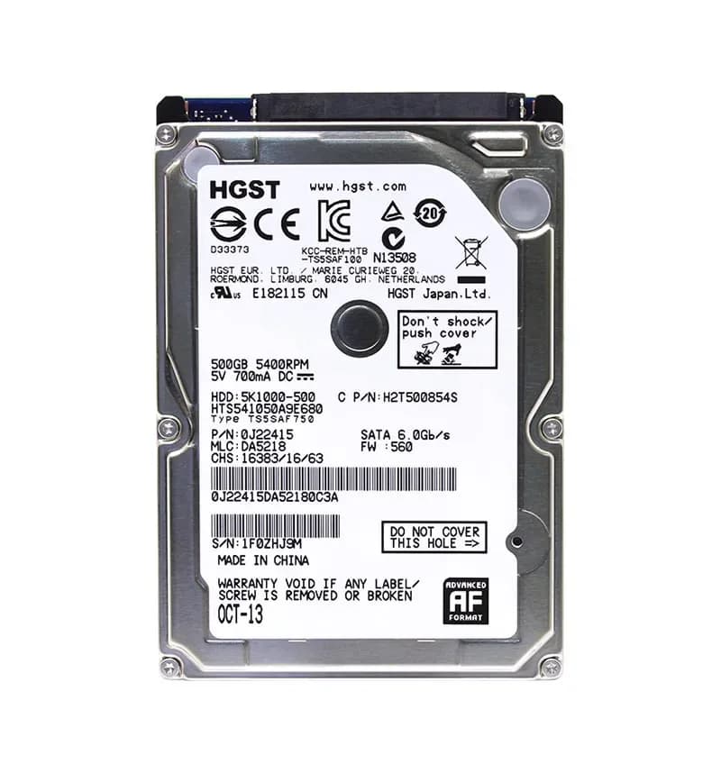 0J22415 - HGST 500GB 5400RPM SATA 6Gb/s 2.5-in Hard Drive