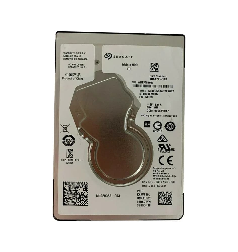 1RK172-123 - Seagate 1TB 5400RPM SATA 6Gb/s 2.5-in Hard Drive