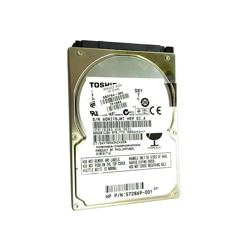 603784-001 - HP 500GB 7200RPM SATA 3Gb/s 2.5-in Hard Drive