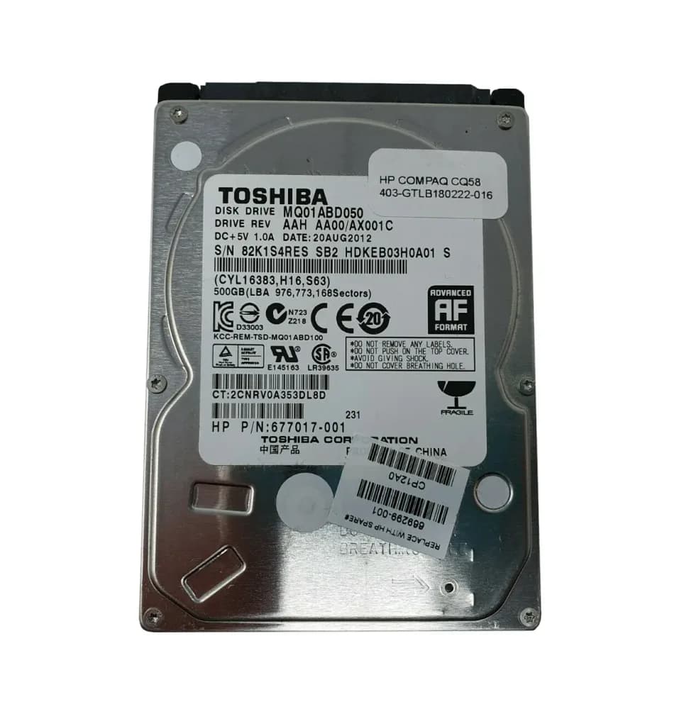 669299-001 - HP 500GB 5400RPM SATA 3Gb/s 2.5-in Hard Drive