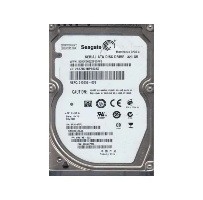 9HV14E-022 - Seagate 320GB 7200RPM SATA 3Gb/s 2.5-in Hard Drive