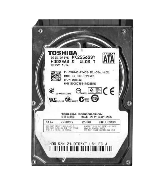 HDD2E63 - Toshiba 250GB 7200RPM SATA 3Gb/s 2.5-in Hard Drive