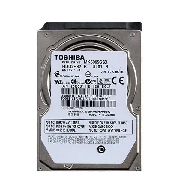 HDD2H82 - Toshiba 500GB 5400RPM SATA 3Gb/s 2.5-in Hard Drive