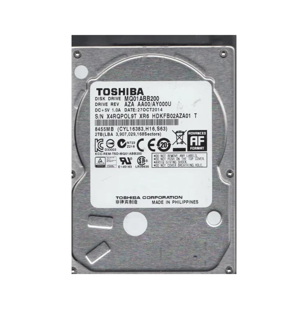 HDKFB02AZA01T - Toshiba 2TB 5400RPM SATA 3Gb/s 2.5-in Hard Drive