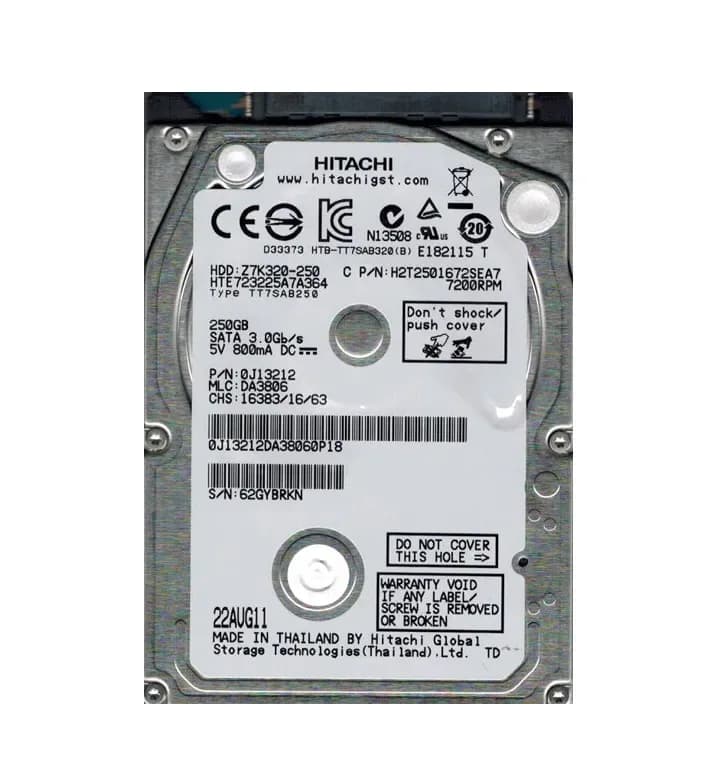 HTE723225A7A364 - HGST Travelstar Z7K320 250GB SATA 3Gb/s 2.5" HDD
