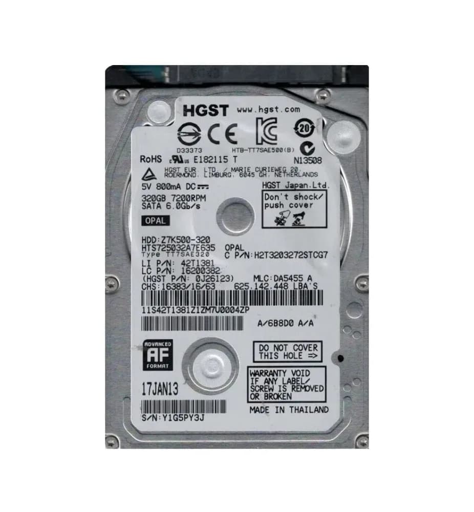 HTS725032A7E635 - HGST 320GB 7200RPM SATA 6Gb/s 2.5-in Hard Drive