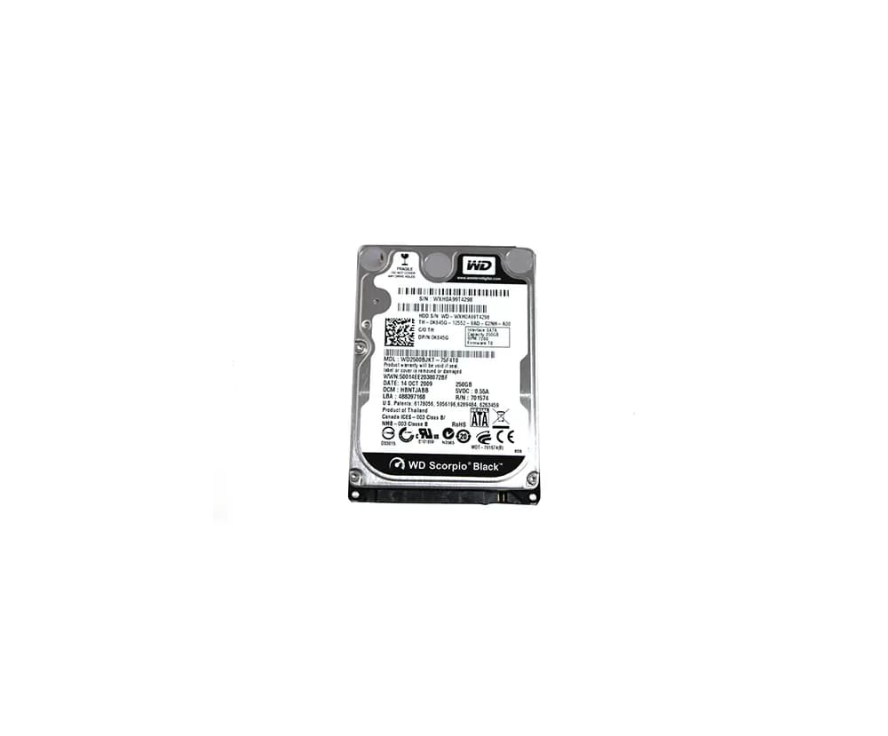 K645G - Dell 250GB 7200RPM SATA 3Gb/s 2.5-in Hard Drive