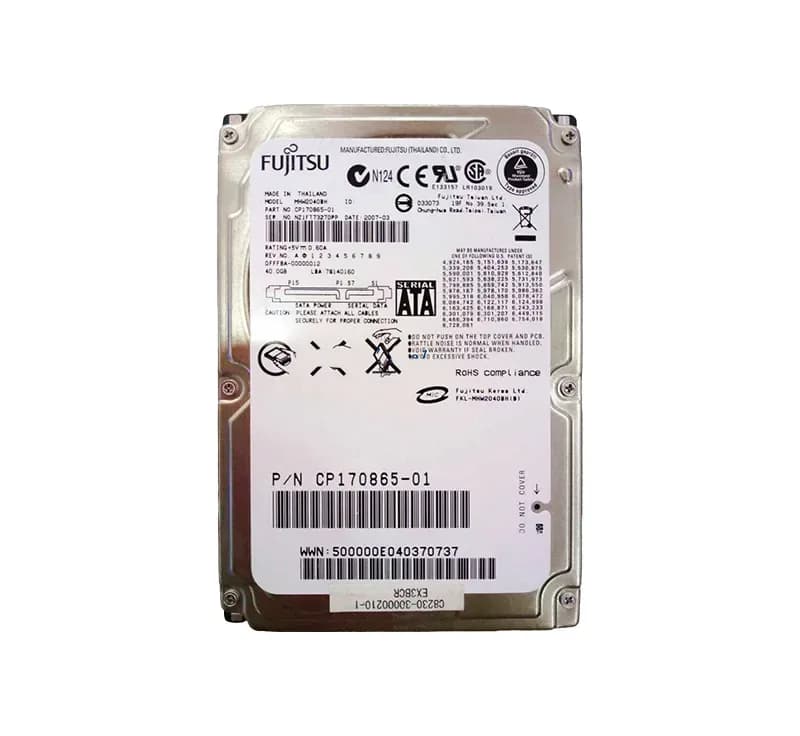 MHW2040BH - Fujitsu 40GB 5400RPM SATA 1.5Gb/s 2.5-in Hard Drive