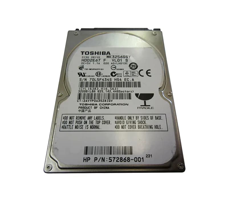 MK3256GSY - Toshiba 320GB 7200RPM SATA 3Gb/s 2.5-in Hard Drive