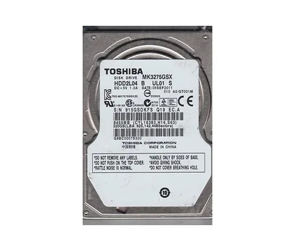 MK3275GSX - Toshiba 320GB 5400RPM SATA 1.5Gb/s 2.5-in Hard Drive