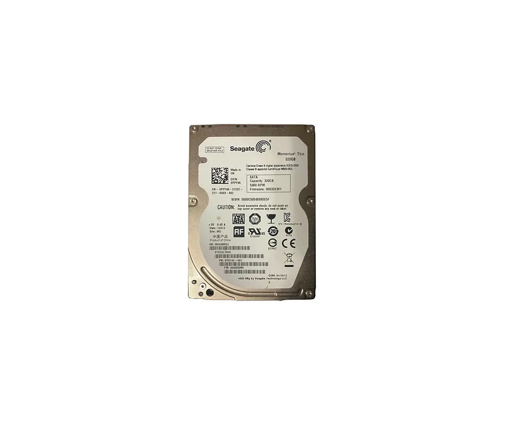PPY4K - Dell 320GB 5400RPM SATA 3Gb/s 2.5-in Hard Drive