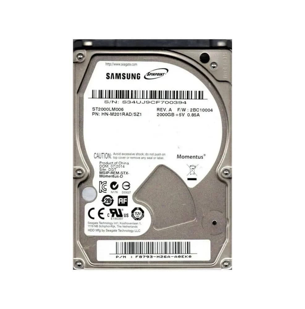 ST2000LM006 - Seagate 2TB 5400RPM SATA 6Gb/s 2.5-in Hard Drive