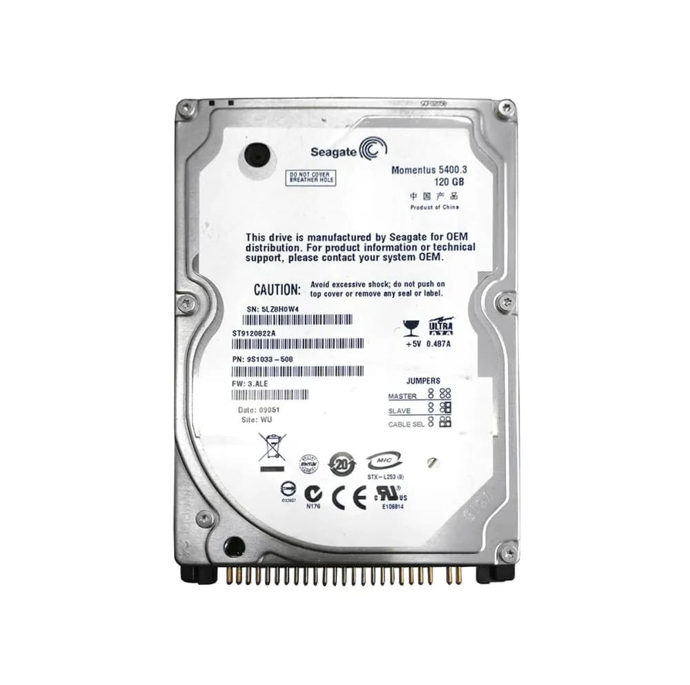 ST9120822A - Seagate Momentus 5400.3 120GB 5.4K Ultra ATA/100 2.5" HDD