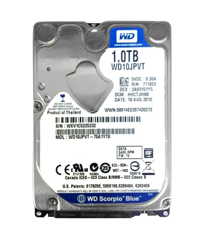 WD10JPVT-75A1YT0 - Western Digital 1TB 5400RPM SATA 3Gb/s 2.5-in HDD