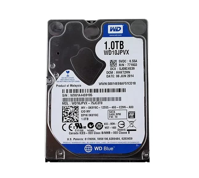 WD10JPVX-60JC3T1 - Western Digital 1TB 5400RPM SATA 6Gb/s 2.5-in HDD