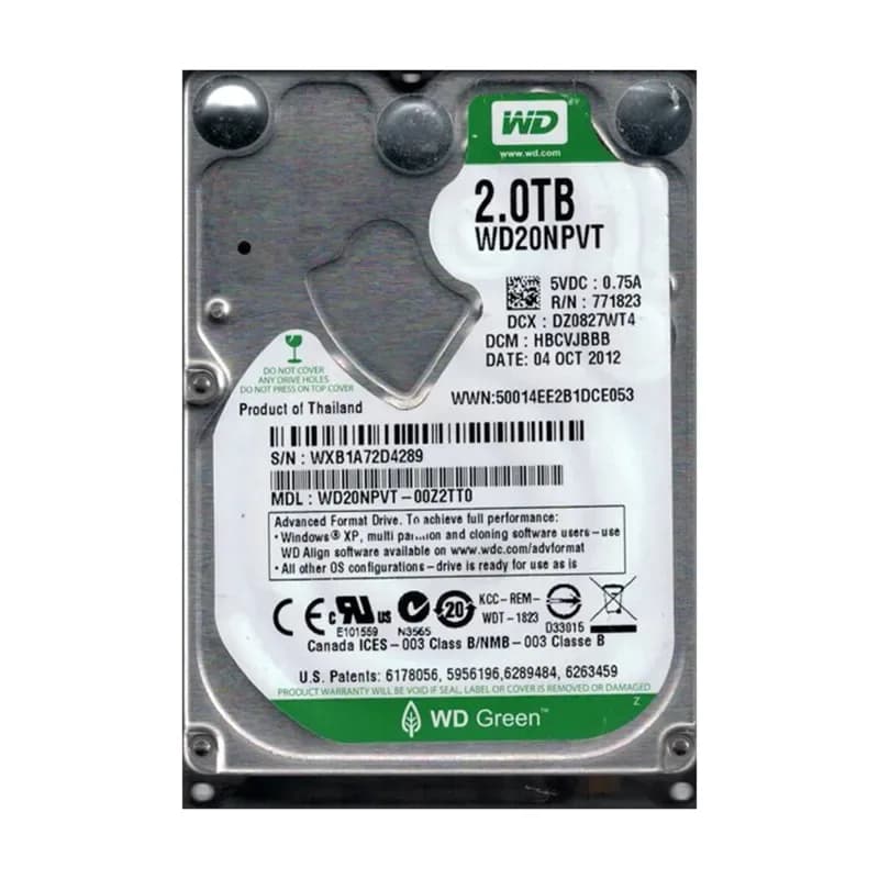WD20NPVT-00Z2TT0 - Western Digital 2TB 5400RPM SATA 3Gb/s 2.5-in HDD