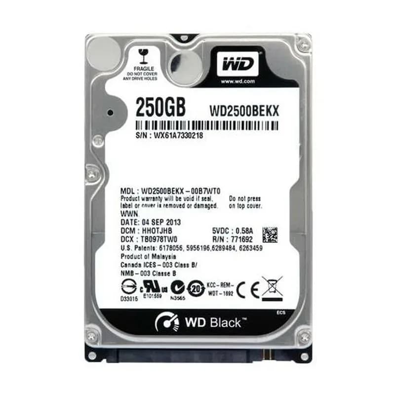 WD2500BEKX-00B7WT0 - WD 250GB 7200RPM SATA 6Gb/s 2.5-in HDD