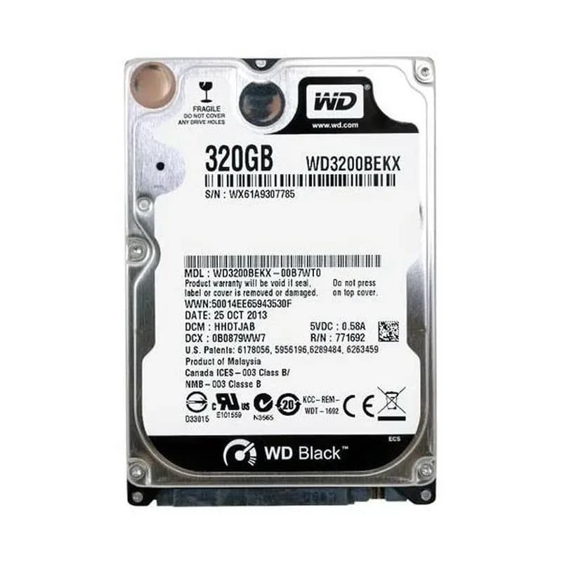 WD3200BEKX - WD 320GB 7200RPM SATA 6Gb/s 2.5-in HDD