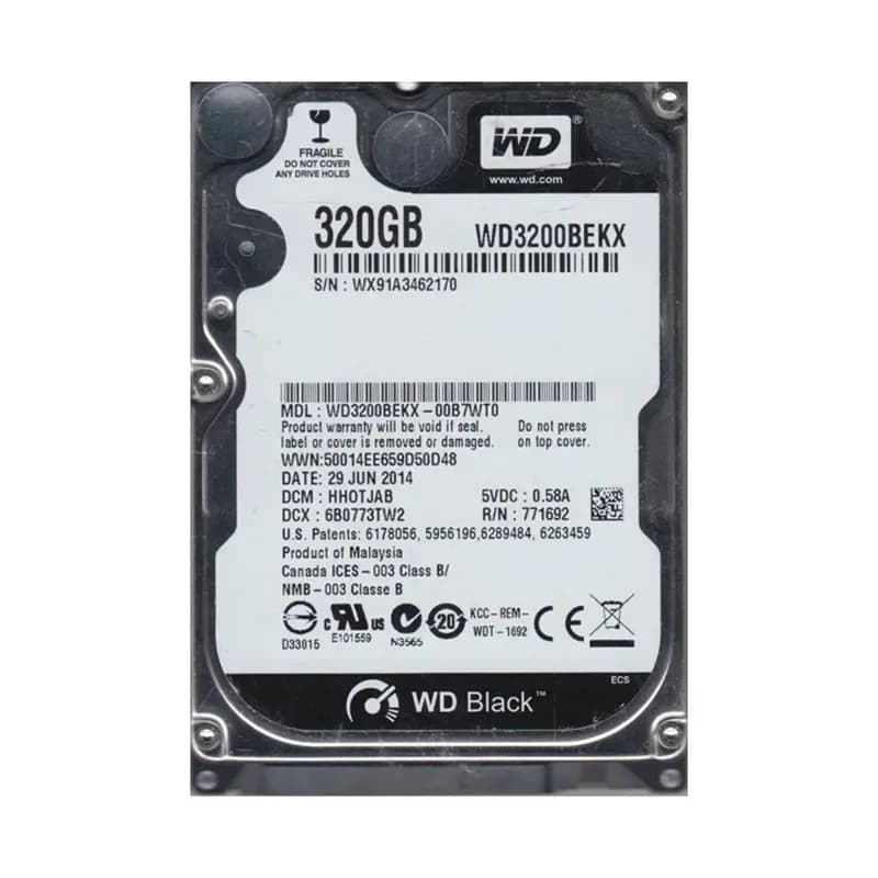 WD3200BEKX-00B7WT0 - WD 320GB 7200RPM SATA 6Gb/s 2.5-in HDD