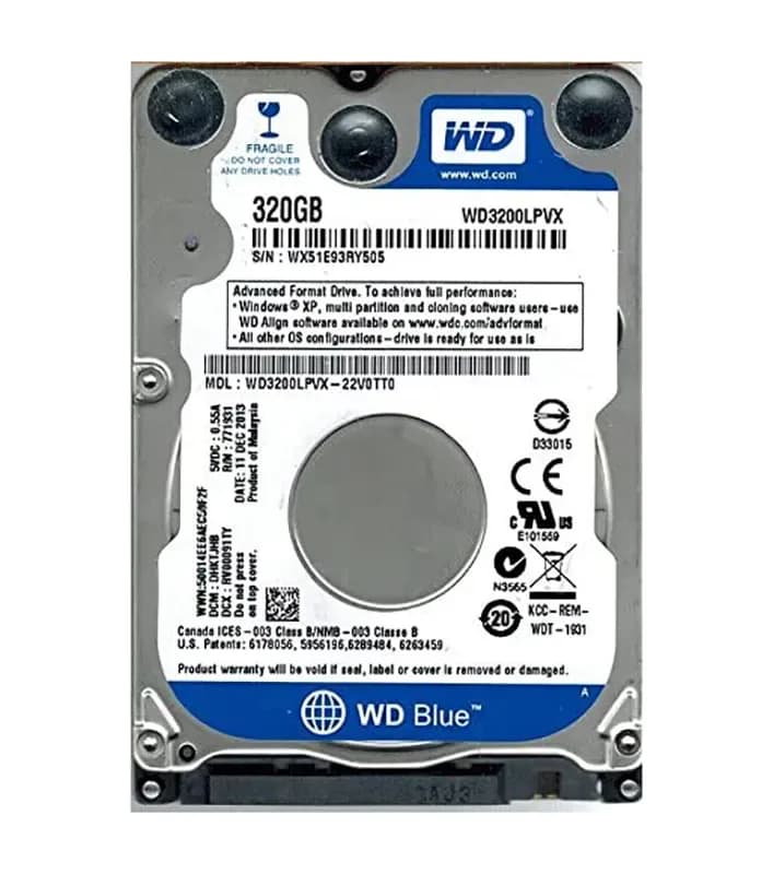 WD3200LPVX-22V0TT0 - WD 320GB 5400RPM SATA 6Gb/s 2.5-in HDD