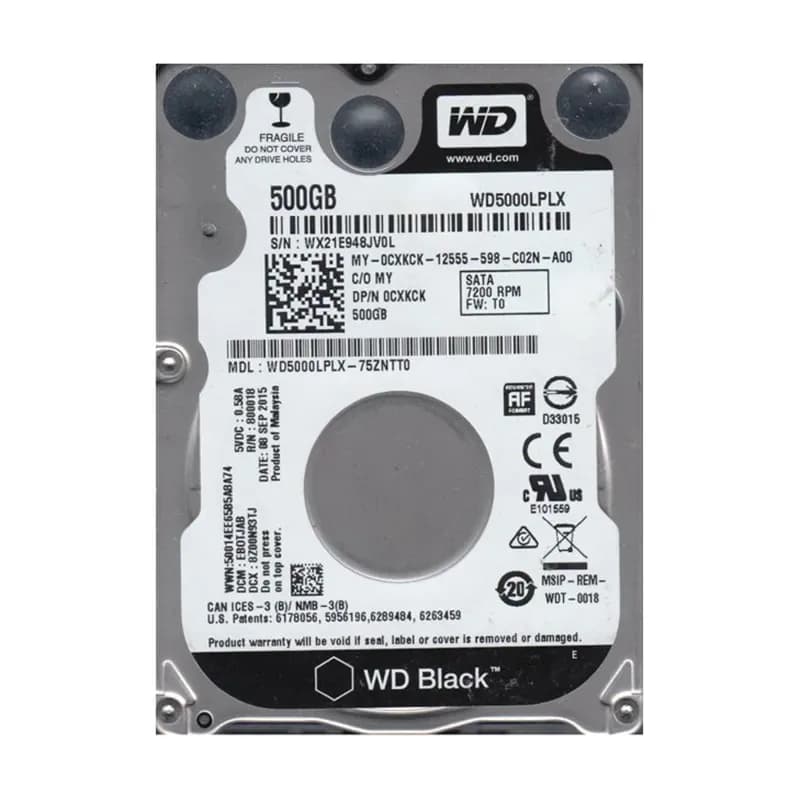 WD5000LPLX-75ZNTT0 - WD 500GB 7200RPM SATA 6Gb/s 2.5-in HDD