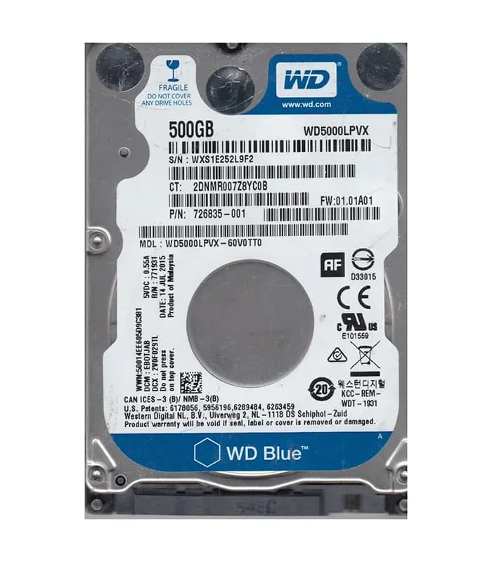 WD5000LPVX-60V0TT0 - WD 500GB 5400RPM SATA 6Gb/s 2.5-in HDD