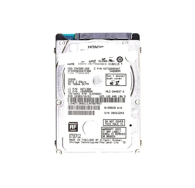Z5K500-320 - Hitachi 320GB 5400RPM SATA 3Gb/s 2.5-in Hard Drive