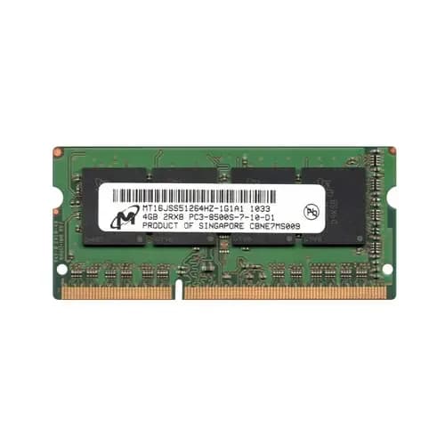 MT16JSS51264HZ-1G1A1 - Micron 4GB DDR3 1066MHz Non-ECC SoDIMM Memory