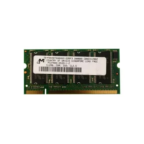 MT8VDDT6464HY-335F3 - Micron 512MB SODIMM 200-Pin Memory Module