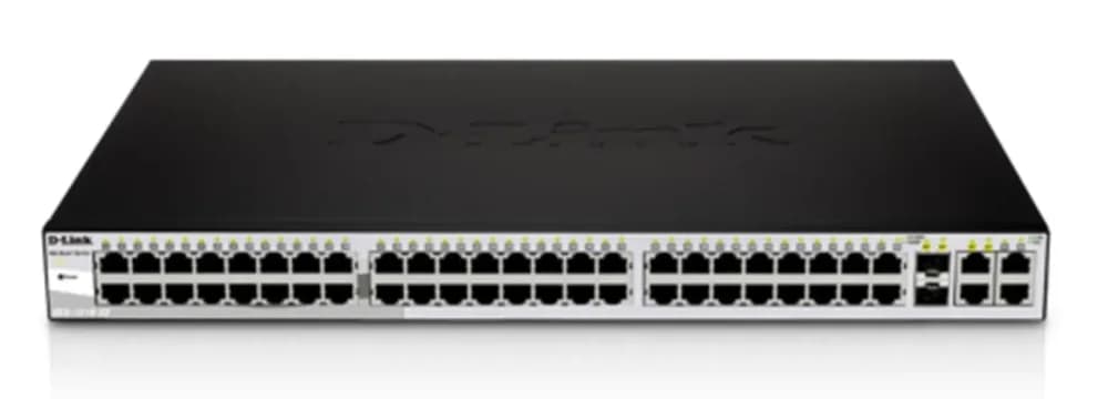 DES-1210-52 - D-Link 48 x Ports 10/100Base-TX + 2 x Ports 1GbE RJ-45 + 2 x Ports Combo RJ-45/SFP Layer2 Managed 1U Rack-Mountable Fact Ethernet Network Switch