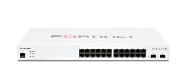 FS-424D - Fortinet FortiSwitch 424D 24 x Ports 10/100/1000Base-T + 2 x Ports 10GbE SFP+ 1U Rack-mountable Layer3 Managed Gigabit Ethernet Network Switch
