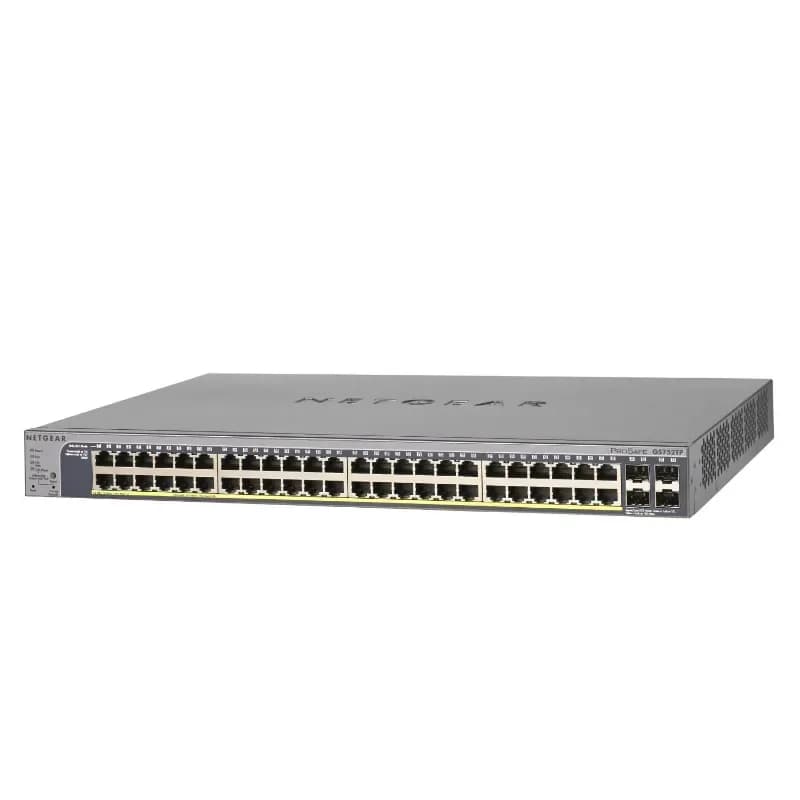 GS752TPS - Netgear Prosafe GS752TPS 40 x RJ-45 Ports PoE 10/100/1000Base-T + 8 x RJ-45 Ports PoE+ + 4 x SFP Ports Layer3 Managed Gigabit Ethernet Network Switch