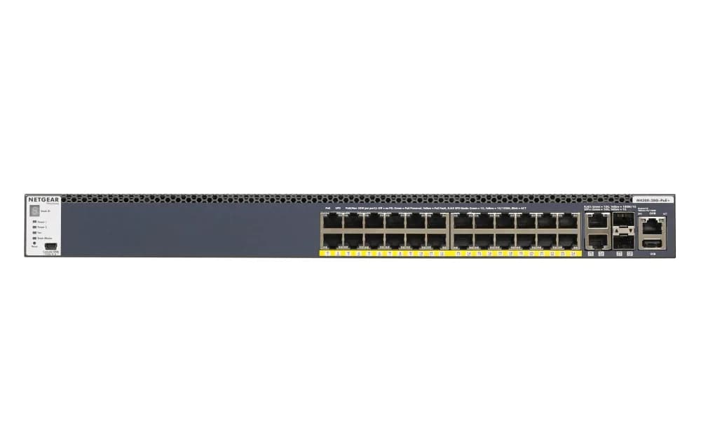 GSM4328PB-100NES - Netgear 24x RJ-45 PoE+ 1000Base-T L3 GbE Switch