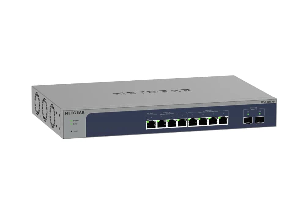 MS510TXM-100NAS - Netgear 4 x Ports 2.5Base-X + 4 x SFP Ports + 2 x SFP+ Ports Layer 3 Managed Desktop Gigabit Ethernet Network Switch