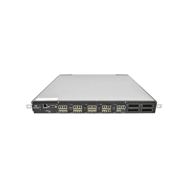 SB5802V-20A8 - QLogic SANBox 5800V Series 20 x Ports SFP+ 8Gb/s + 4 x Stacking Ports 10Gb/s XPAK Managed 1U Rack-Mountable Fibre Channel Stackable Switch