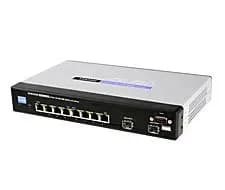 SRW2008 - Linksys 8 x RJ-45 Ports 10/100/1000Base-T+ 2 x Combo SFP mini-GBIC Ports Layer3 Managed Rack-mountable Gigabit Ethernet Network Switch