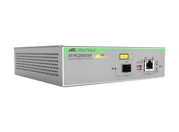 AT-PC2000/SP-960 - Allied Telesis PC AT-PC2000/SP 1 x Ports PoE+ 1000Base-T Media Converter
