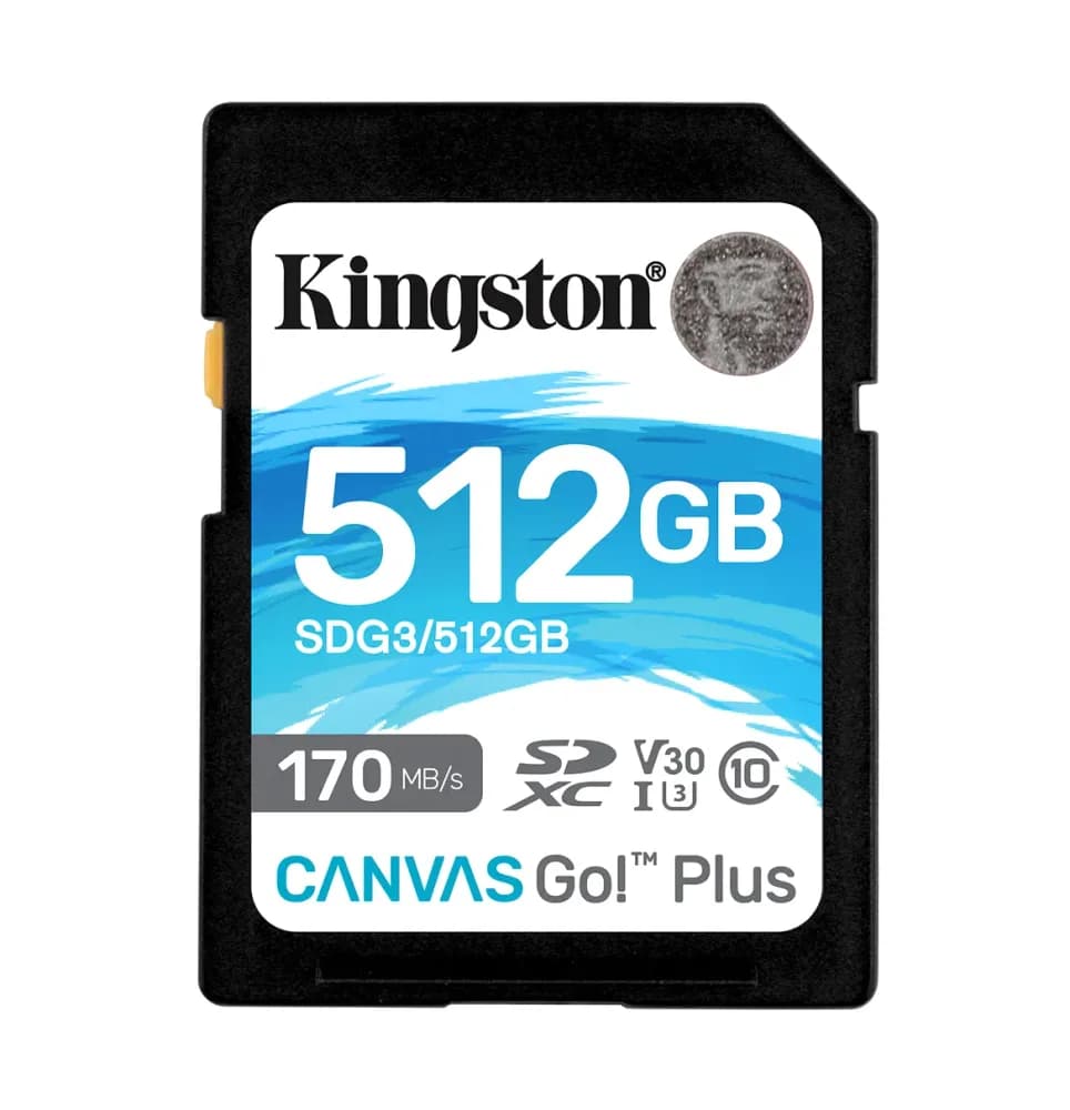 SDG3/512GB - Kingston 512GB Canvas Go Plus Class 10 U3 Memory Card