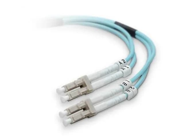 F2F402LL-01M-G - Belkin 10 Gig Aqua Patch Cable LC Multimode (Male) LC Multimode (Male) 3.3ft Fiber Optic 50 / 125 Aqua
